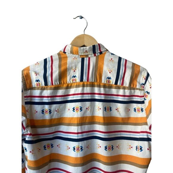 Koto Western Aztec Retro Vintage Long Sleeve Cowboy Button Down Size Medium - Picture 4 of 9